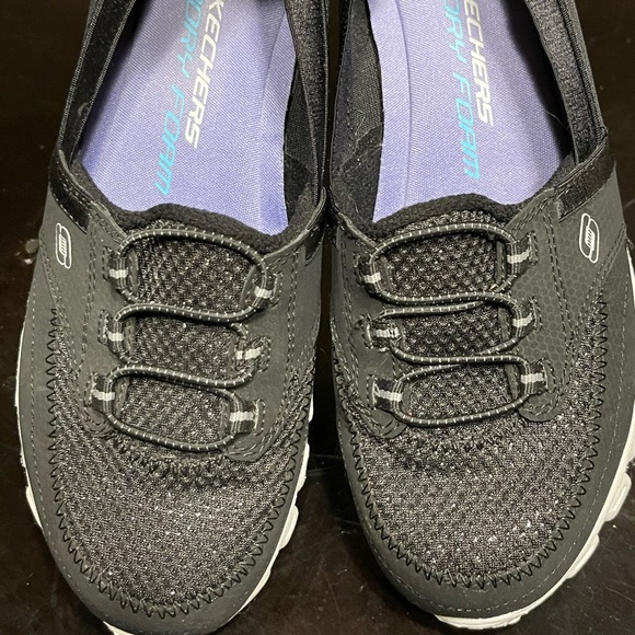 Sketchers Memory Foam Flicker sparkle sport slip on shoes - Picture 5 of 13